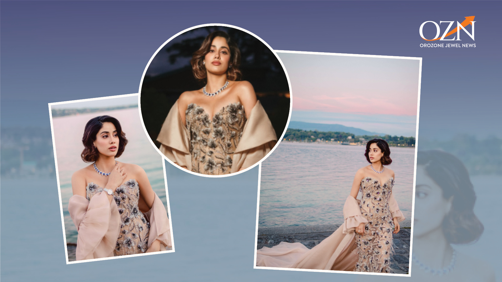 Janhvi Kapoor in Mahesh Notandass Diamond & Sapphire Necklace Defines Single-Anchor Luxury