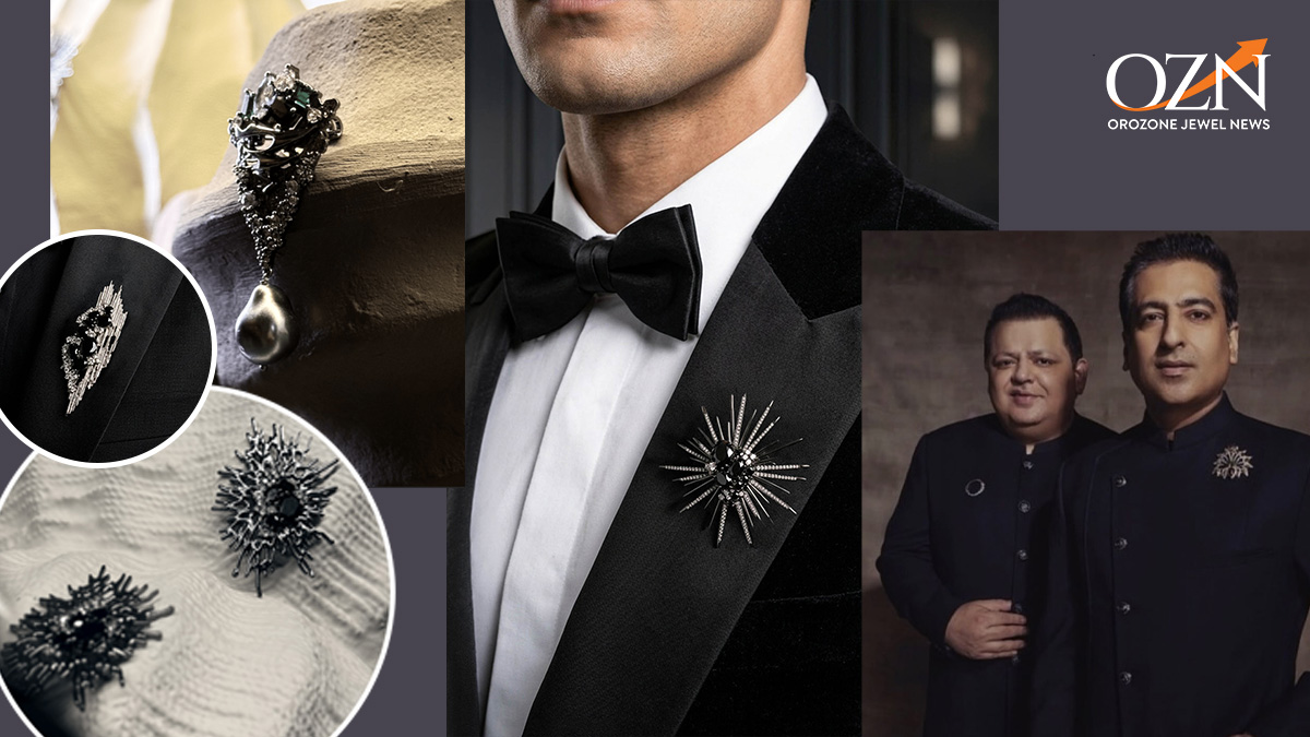 Rohit Gandhi + Rahul Khanna Enters Accessories With Sculptural Lapel Jewels